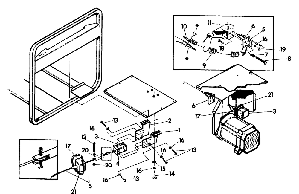 Idle Control Diagram and Parts List for 5564-1-C8000  Briggs and Stratton Generator